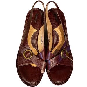BORN  | RED BROWN SANDALS  SZ 10